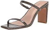 The Drop Women's Avery Square Toe Two Strap High Heeled Sandal, Capers, 5.5 | Amazon (US)