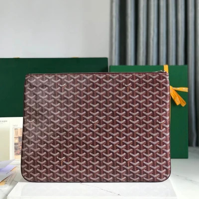 Slides Shop SÉNAT MGM POUCH 40 IN BURGUNDY RED GOYARDINE CANVAS - SÉNAT MGM POUCH 40 IN BURGUNDY RED GOYARDINE CANVAS | Shop.app