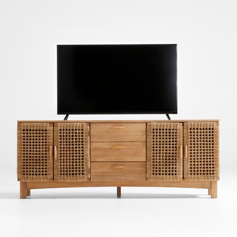 Prairie 80" Media Console/TV Stand with Storage + Reviews | Crate & Barrel | Crate & Barrel