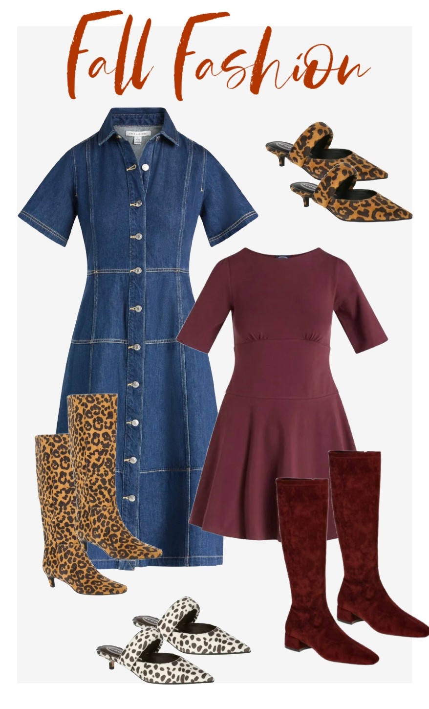 The CUTEST fall fashion from @walmartfashion This blue jean dress is next level and I love these leopard boots. #walmartpartner #walmartfashion

#LTKStyleTip #LTKSeasonal #LTKOver40