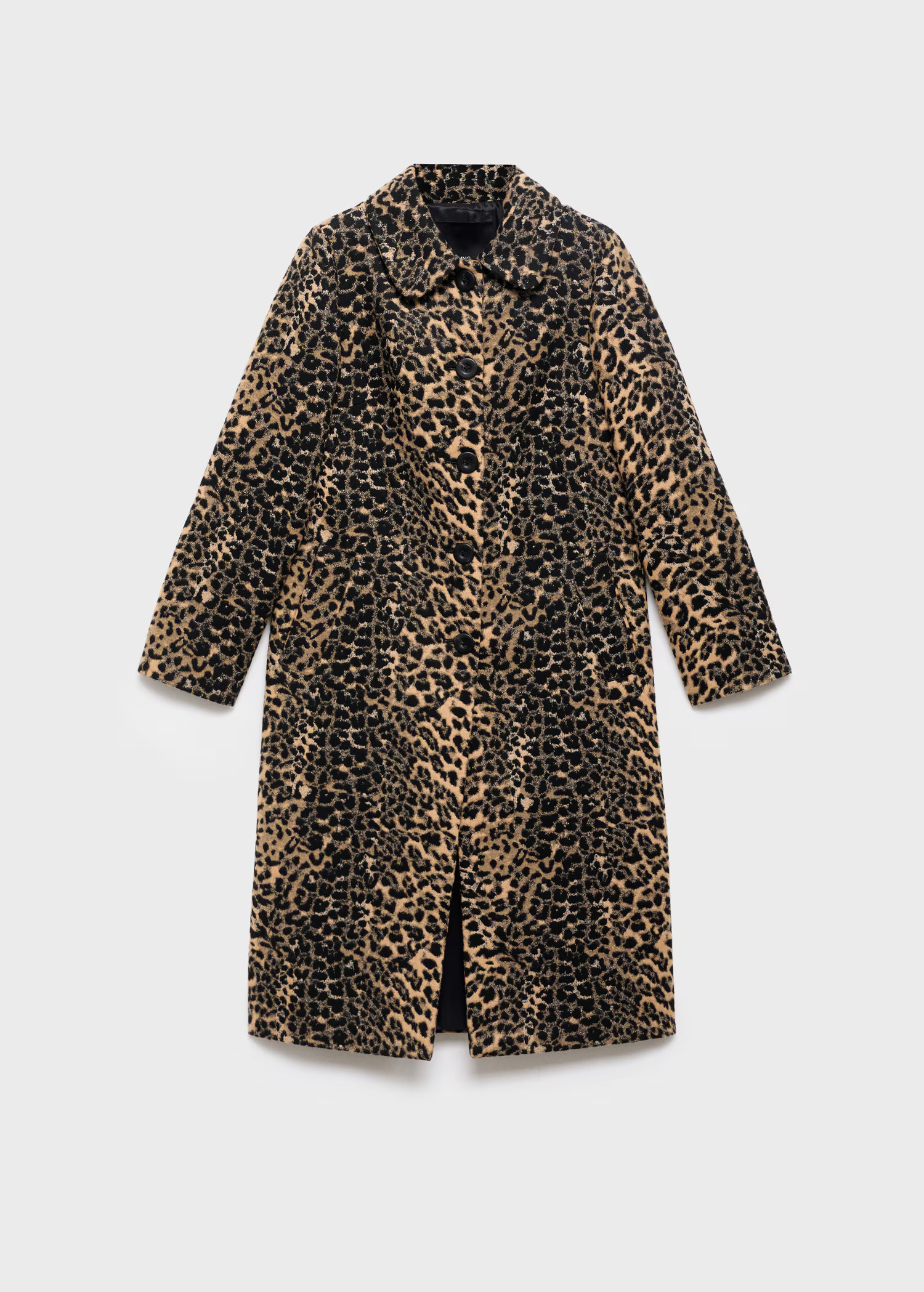 Leopard-print long coat - Women | MANGO United Kingdom | MANGO (UK)