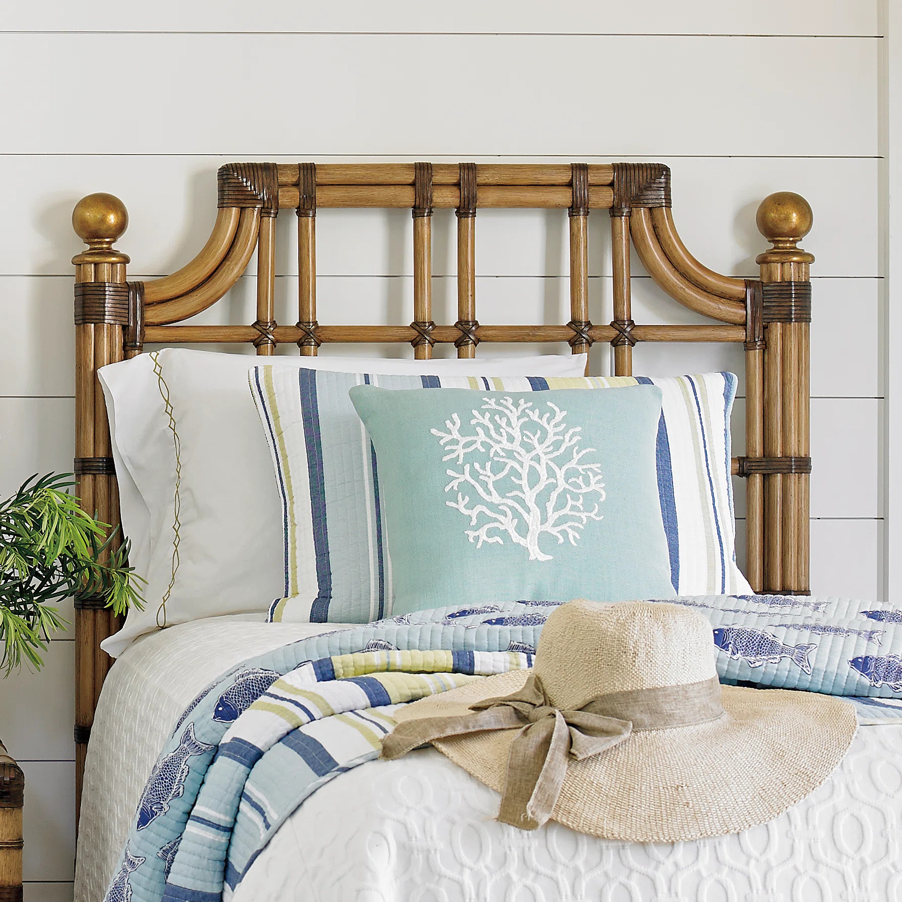 Twin Palms St. Kitts Rattan Headboard | Wayfair North America