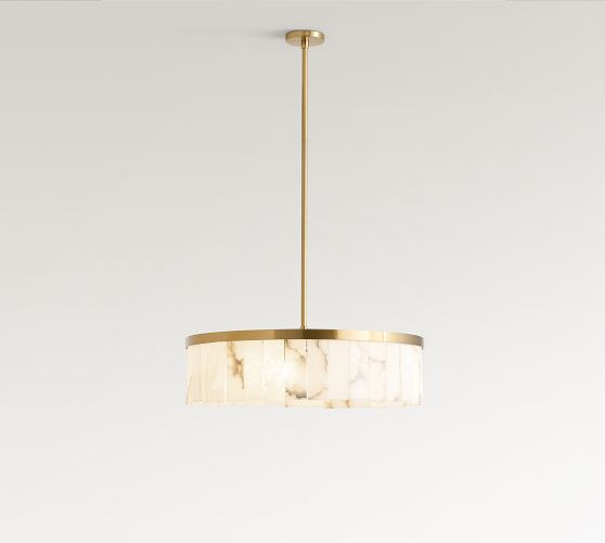 Windham Alabaster Tile Round Chandelier (30"-42") | Pottery Barn (US)