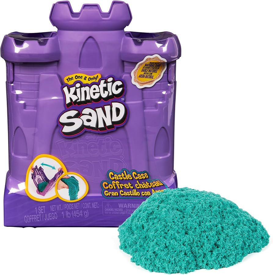 Kinetic Sand, Castle Case with 1lb Teal Play Sand, Play Space & Storage Container, Sensory Toys, ... | Amazon (US)