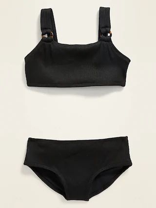 Textured Bikini Swim Set for Girls | Old Navy (US)