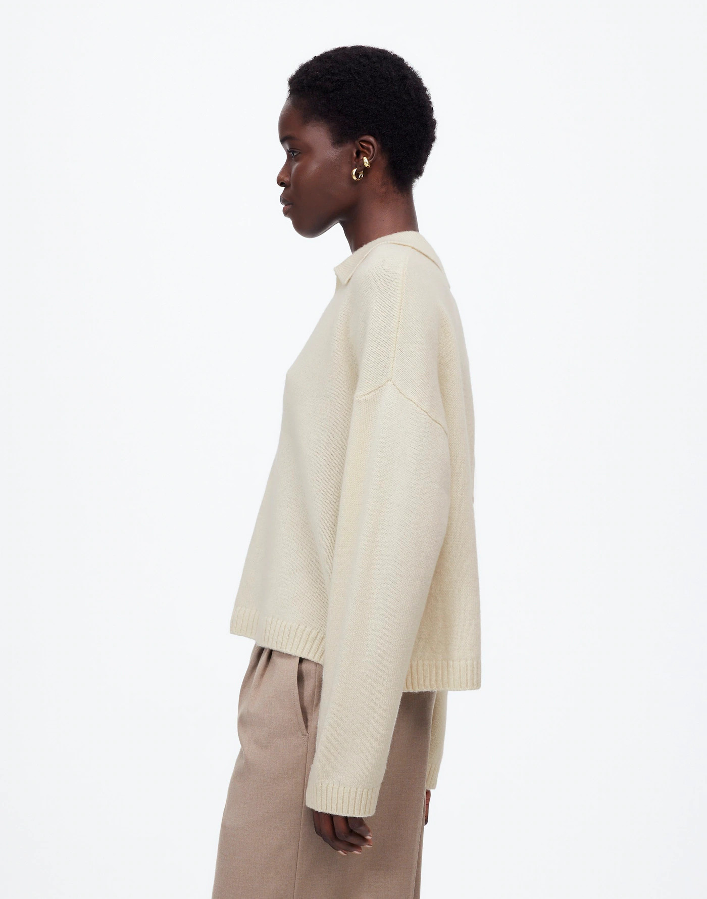 Cashmere-Wool Blend Polo Sweater | Madewell | Madewell