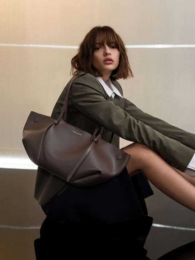 Espresso Brown Calla Tote Bag | CHARLES & KEITH | Charles & Keith US