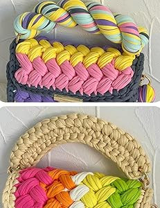 Tote Purse Crossbody Bags for Women Chunky Yarn Knit Shoulder Bag Crochet Handbags Handwoven Tote... | Amazon (US)