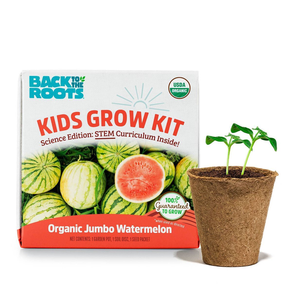 Back to the Roots Kids Grow Kit Science Edition Organic Jumbo Watermelon | Target