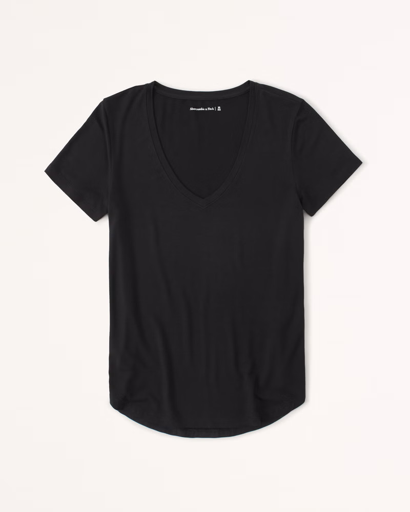 Drapey V-Neck Tee | Abercrombie & Fitch (US)