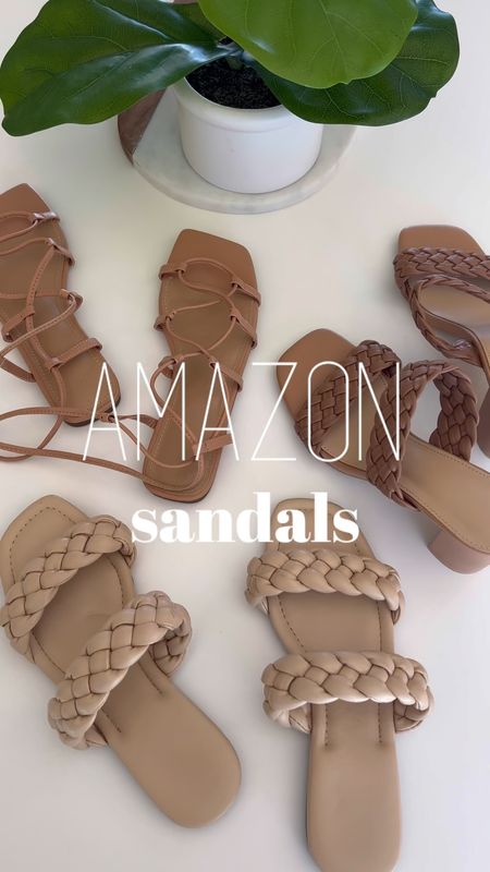 Amazon sandals I love that are $50 and under. Shop these now in the @shop.ltk or by clicking the link in my bio 

#LTKunder50 #LTKshoecrush
