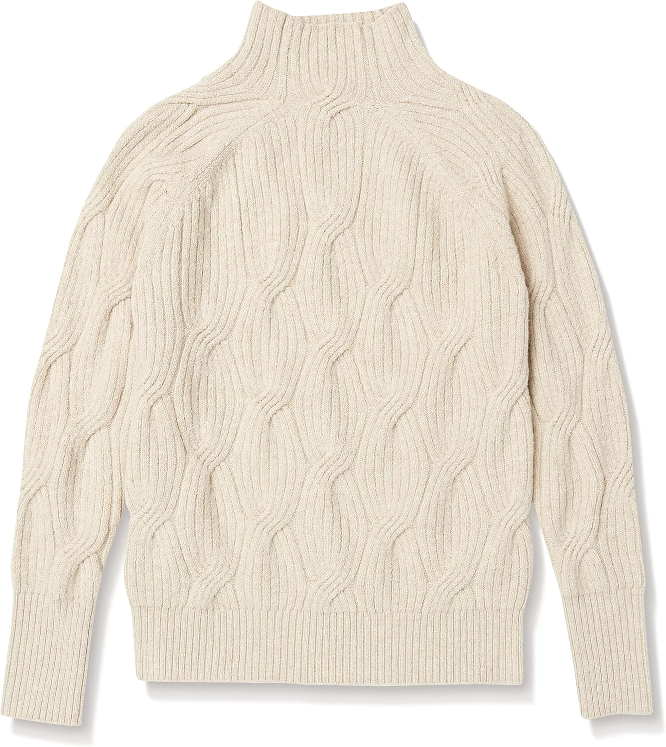 Amazon Essentials Women's Soft Touch Funnel Neck Cable Sweater | Amazon (US)