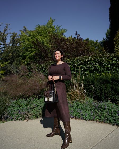 Brown monochromatic look, Ann Taylor outfit, brown suede skirt #petiteoutfit

#LTKstyletip #LTKworkwear