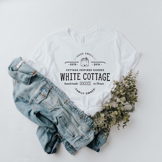 White Cottage Goodes Logo Tee | Etsy | Etsy (US)