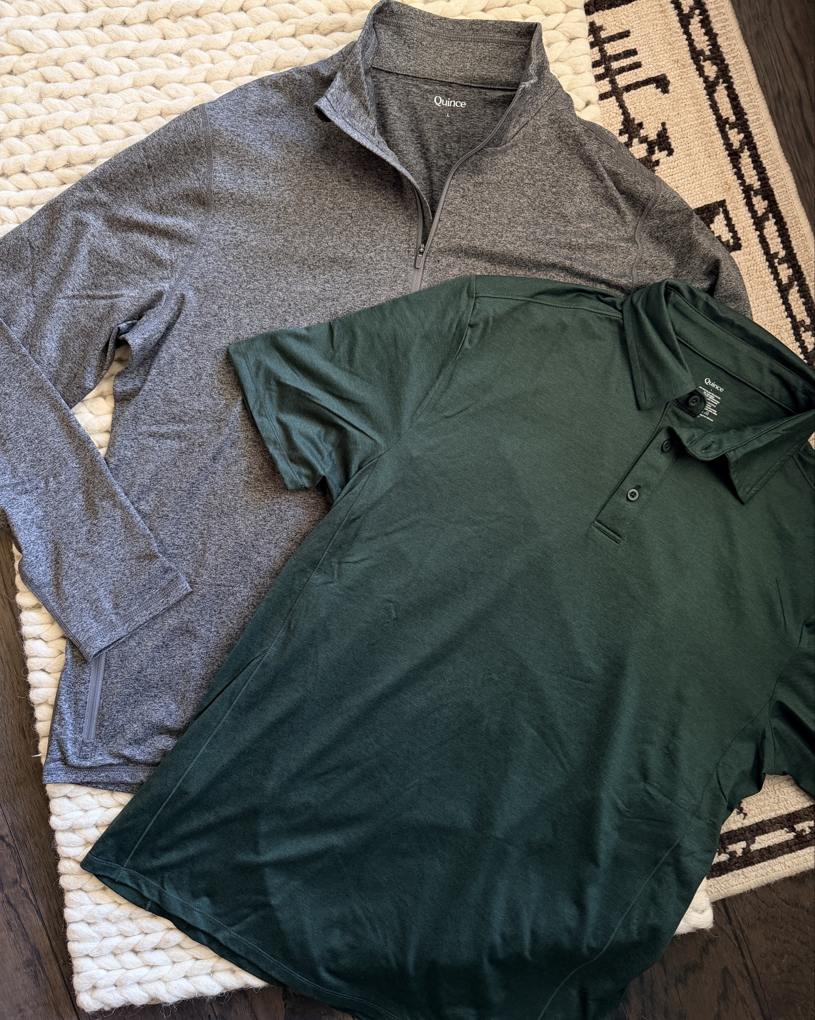 Our latest Quince haul just landed & honestly I can’t decide whose pieces I’m more excited about; mine or his. I grabbed the Flowknit Performance Polo in olive & the Flowknit Half-Zip in heather grey for my husband for our upcoming travel, & they are so well made for the price. Both in size Large. We are talking half the cost of what you’d spend at a traditional retailer. Quince never misses when it comes to quality basics that actually last. Linked in my LTK! @Quince 

quince-quince mens-quince haul-quince finds-mens style-mens fashion-mens basics-mens activewear-mens performance wear-mens travel style-mens travel outfits-mens vacation outfits-travel essentials-packing essentials-mens polo-flowknit polo-performance polo-olive polo shirt-mens half zip-flowknit half zip-performance half zip-heather grey-mens workout gear-mens athleisure-husband style-gift ideas for him-gifts for husband-gifts for men-mens wardrobe essentials-mens capsule wardrobe-affordable mens fashion-mens quality basics​​​​​​​​​​​​​​​​

#LTKMens #LTKWorkwear #LTKActive