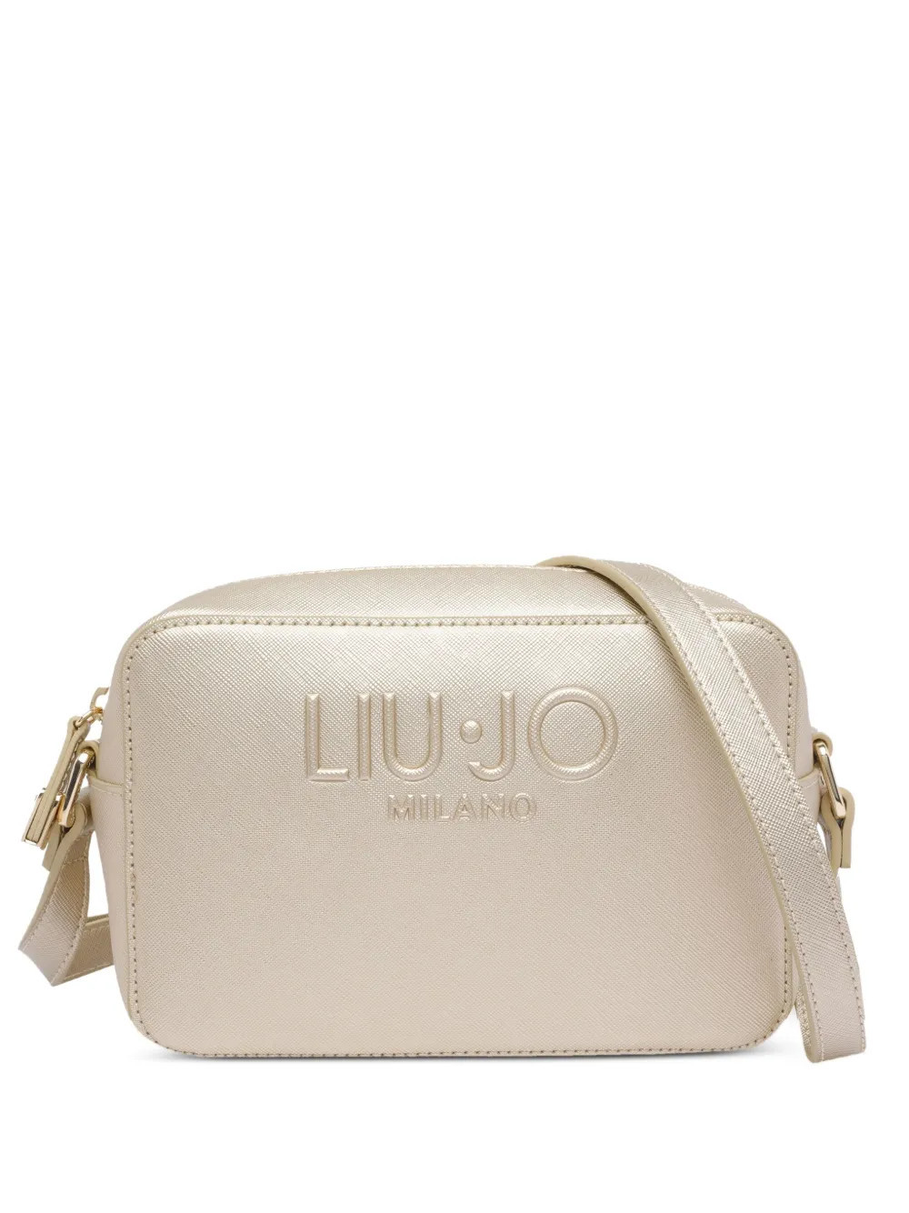 LIU JO logo-embossed crossbody bag - Gold | Farfetch Global
