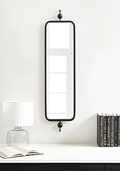 Kate and Laurel Kasota Slim Panel Wall Mirror, 9 x 36, Black, Vintage Tall Mirror Wall Decor for ... | Amazon (US)