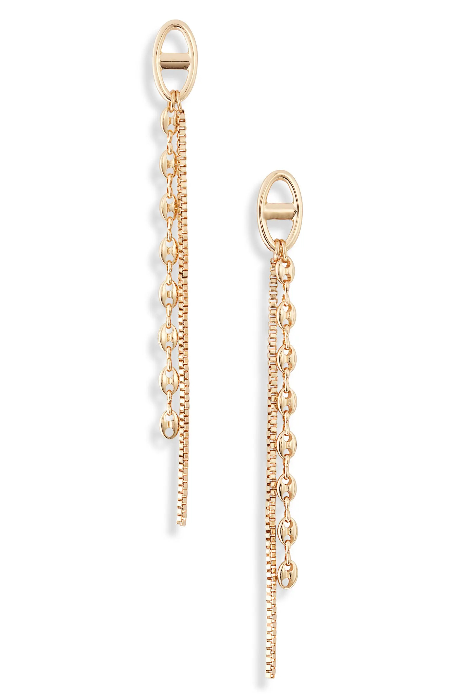 Open Edit Mariner Link Shoulder Duster Earrings | Nordstrom | Nordstrom