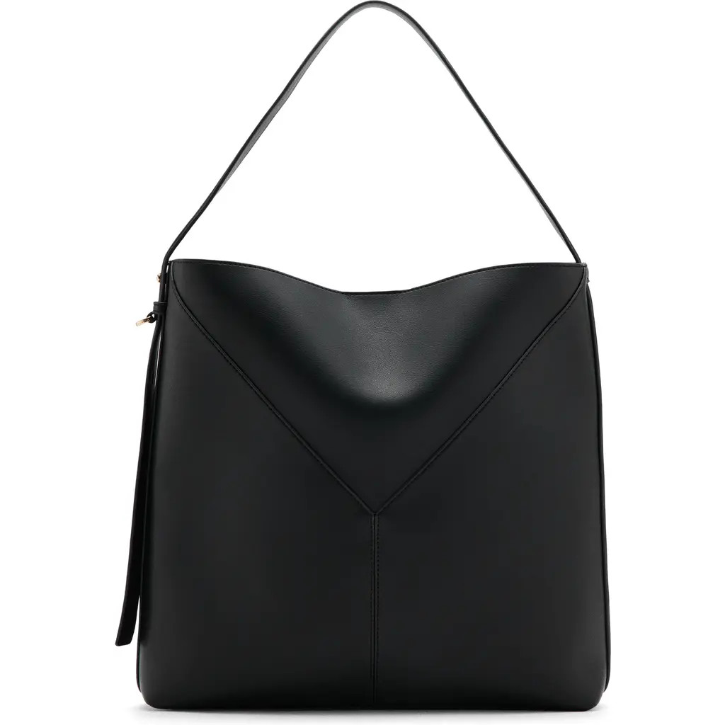 MANGO Large Faux Leather Bucket Bag in Black at Nordstrom | Nordstrom