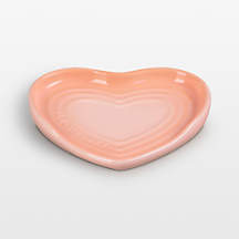 Le Creuset Peche Stoneware Heart Spoon Rest | Crate & Barrel | Crate & Barrel