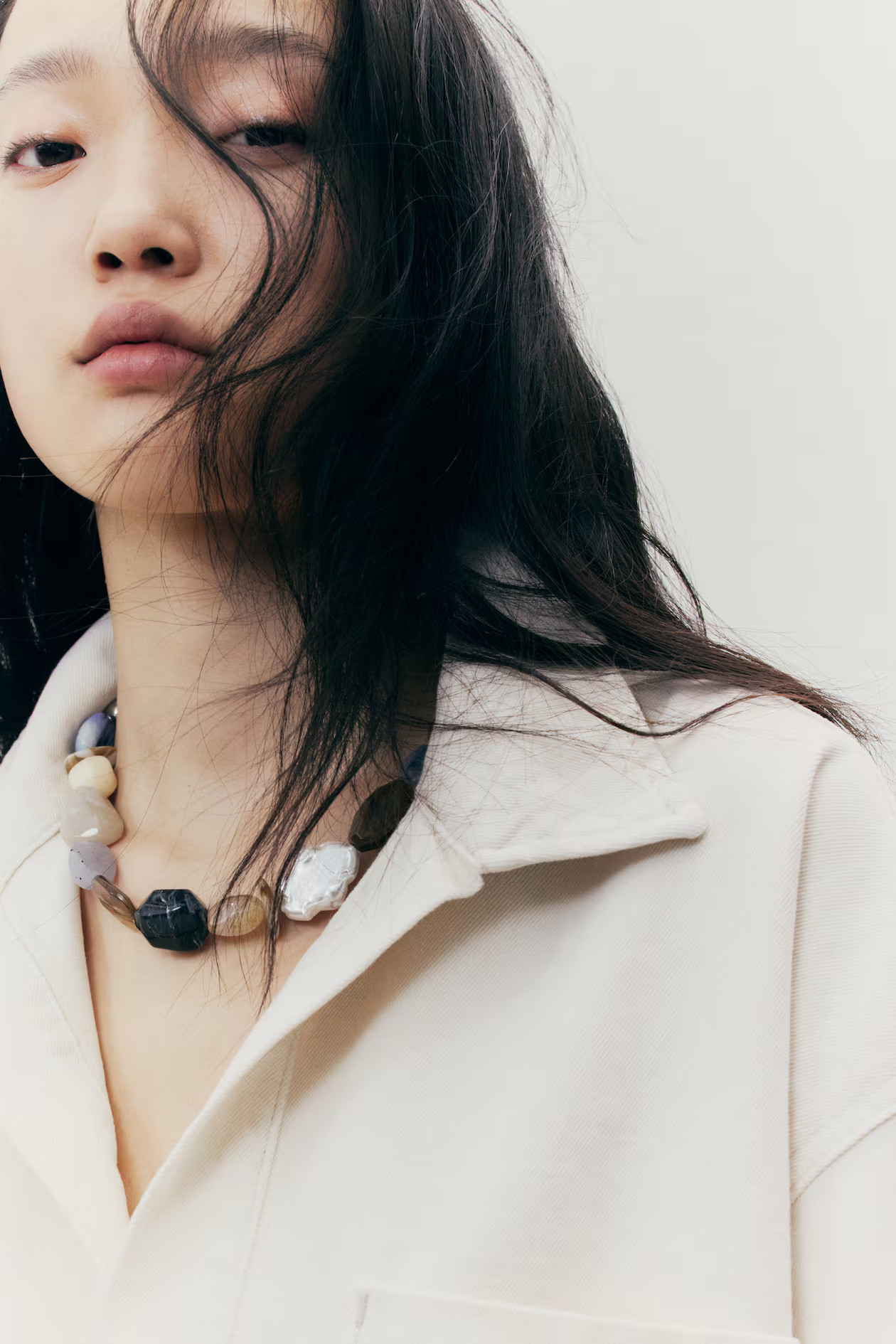 Short beaded necklace - Brown/Blue - Ladies | H&M GB | H&M (UK, MY, IN, SG, PH, TW, HK)