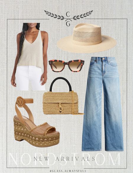 Nordstrom new arrivals! Beach hat, straw hat, wedges, wedge sandals, summer bag, jeans, trending jeans, sunglasses, neutral top, neutral outfit, spring refresh, spring trends, travel outfit, spring outfit, summer outfit, Mother’s Day. Callie Glsss 


#LTKSeasonal #LTKtravel #LTKshoecrush