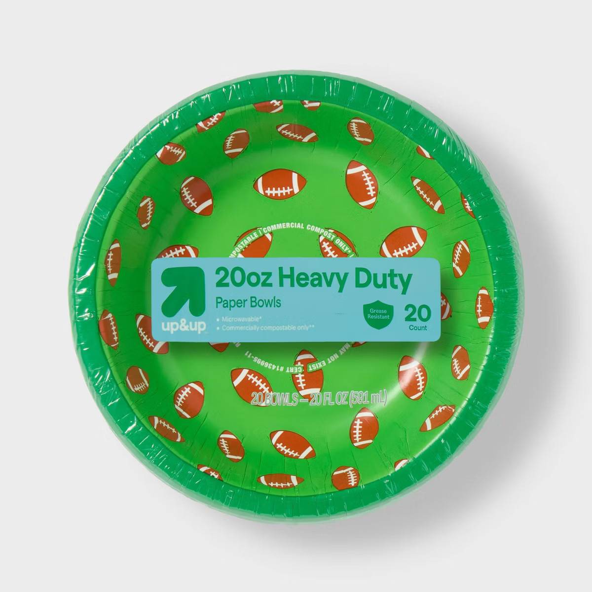Game Day Disposable Bowls 5.52" - Footballs - 20oz/20ct - up&up™ | Target