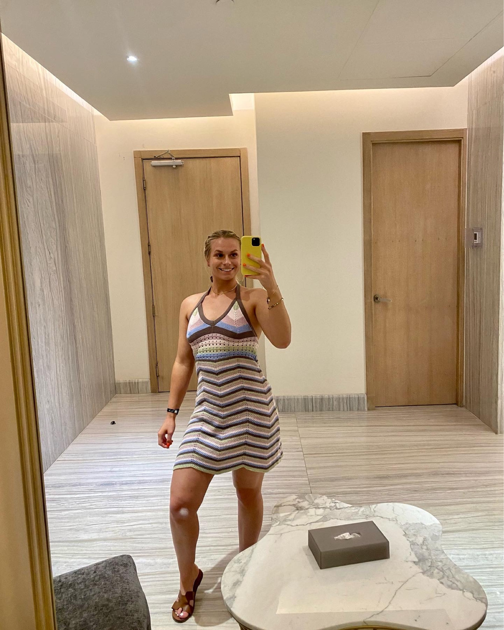 Small in dress, size 7 1/2 in sandals 🫶🏼