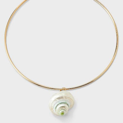 Shell Collar Necklace - A New Day™ Gold | Target