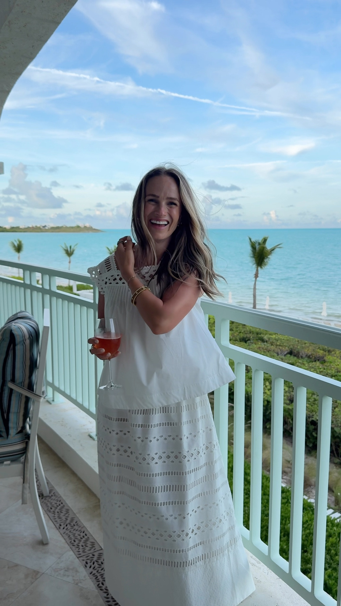 White eyelet matching skirt and top 
Perfect for the beach or Caribbean! 

#LTKOver40 #LTKSwim