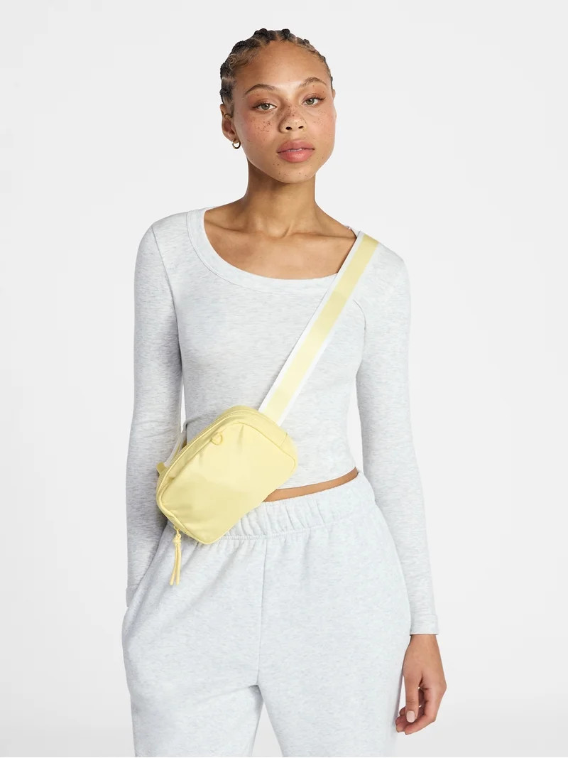 No Boundaries Women's Hands Free Fanny Pack, Lemon Ice | Walmart (US)