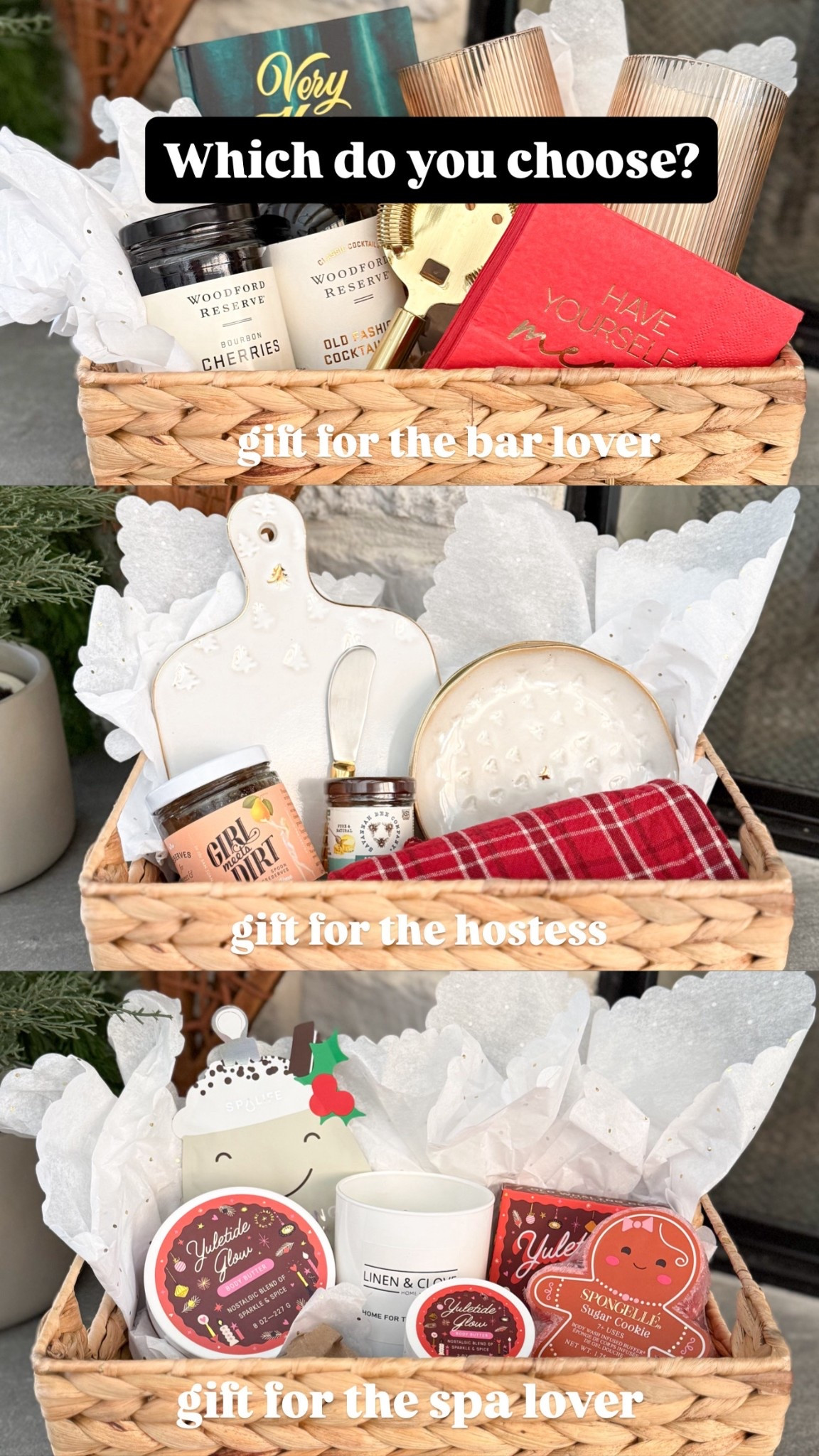 Supporting small this Small Business Saturday feels extra special when it’s with a shop I truly love. I partnered with Linen & Clove again to put together three cozy, thoughtful gift baskets—each one perfect for someone on your list.
• For the spa lover: luxe body lotions, bath treats, and everything needed for an at-home unwind.
• For the bar enthusiast: craft syrups, pretty glassware, and a cocktail book for mixing up something fun.
• For the hostess: stoneware plates, a mini cheese tray, seasonal jams, and honey—those little touches that make gatherings feel warm and intentional.
They make gifting feel curated, personal, and truly from the heart.
Everything is linked for easy shopping!

#LTKHoliday #LTKCyberWeek #LTKGiftGuide