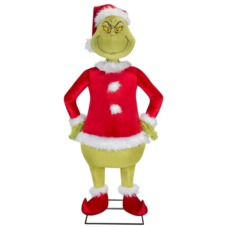 4 Foot Tall Animated Christmas Dr Seuss Mr. Grinch as Santa - Walmart.com | Walmart (US)