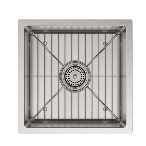 Strive® 15" L x 15" W Under-Mount Bar Sink with Basin Rack | Wayfair North America