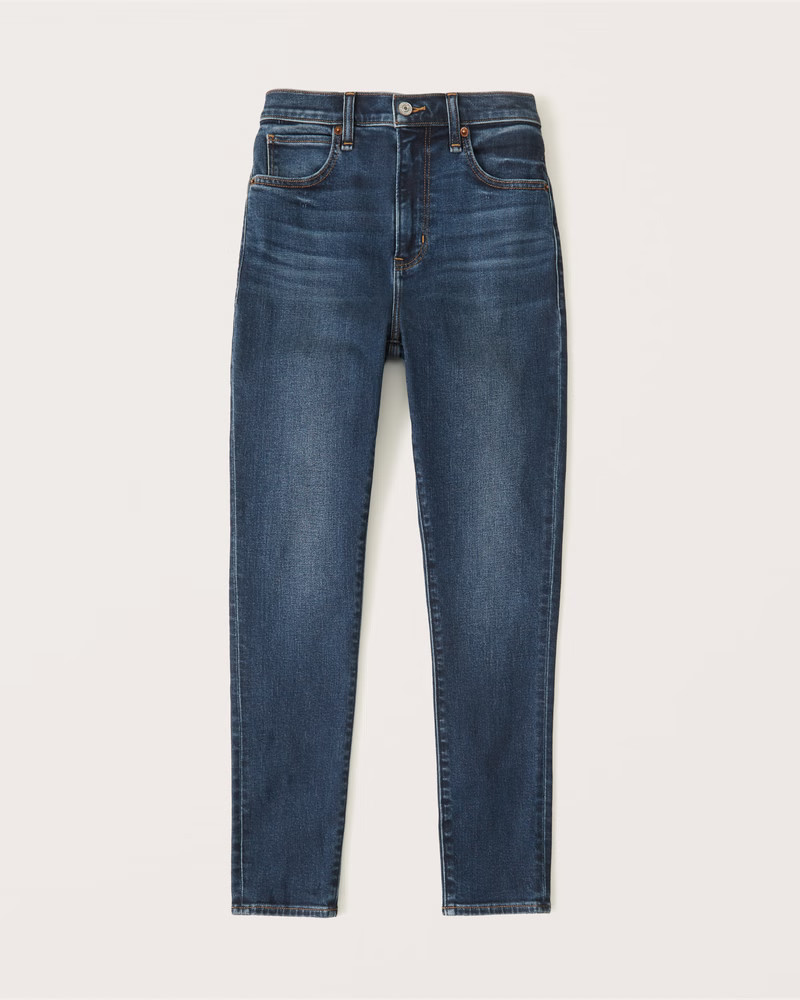 High Rise Super Skinny Ankle Jeans | Abercrombie & Fitch (US)