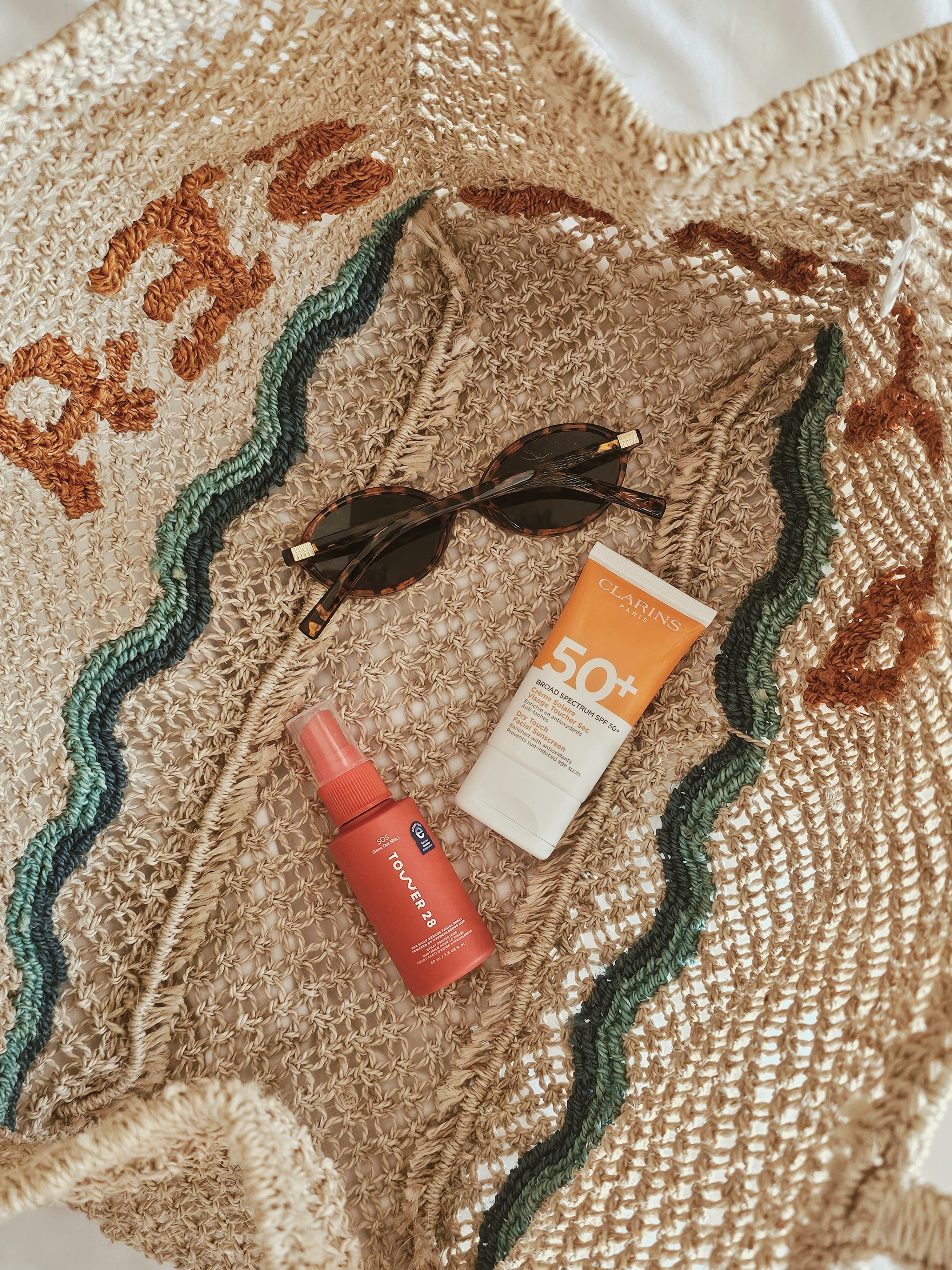 Summer essentials ✨️ - Miu Miu sunglasses 👓 Spf 50 Clarins Tower 28 facial spray 

#LTKselfcare #LTKSeasonal #LTKTravel