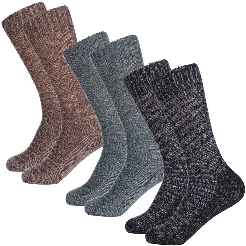 Womens Warm Wool Knitted Socks 3 Pack | Target