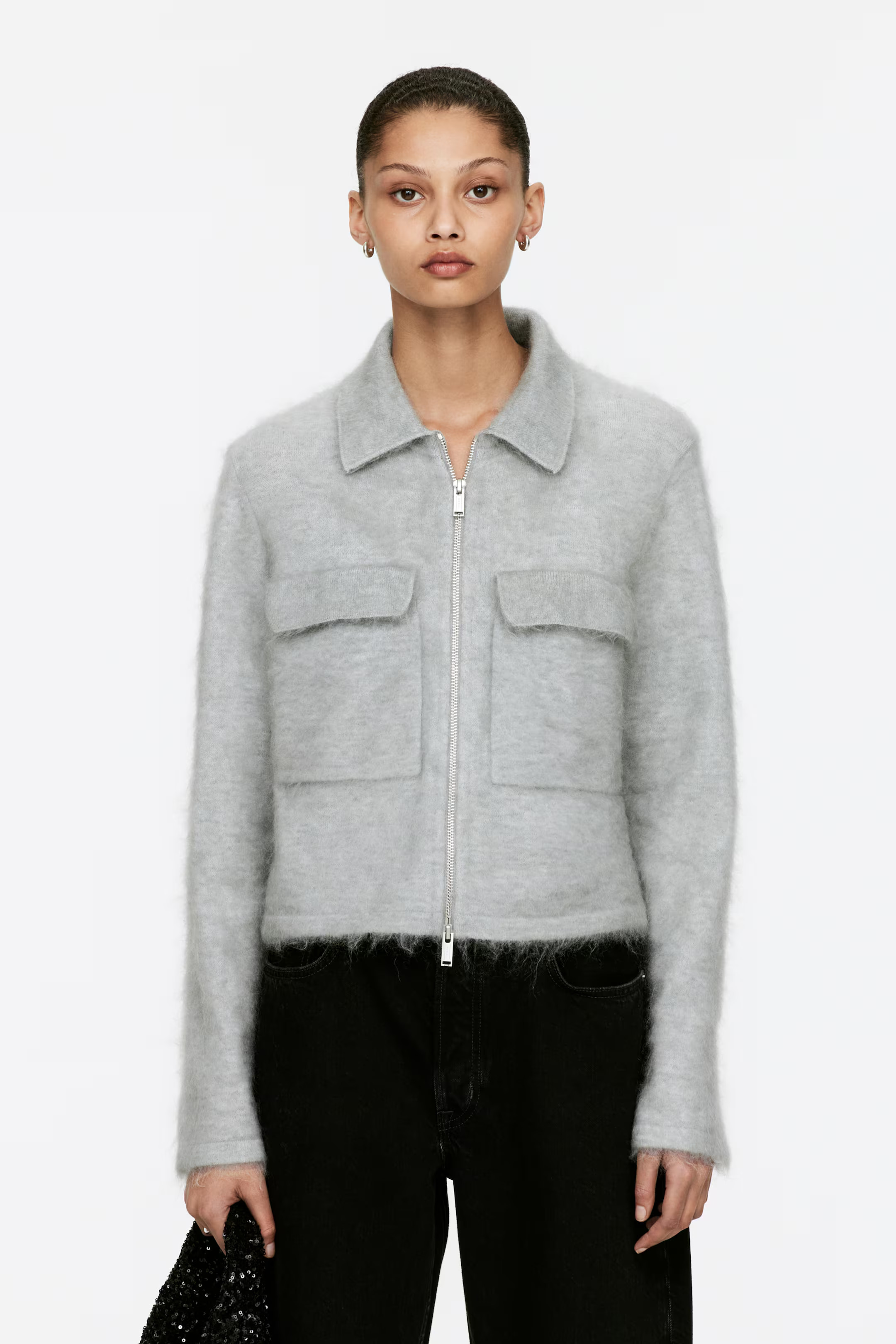 Mohair-Wool Blend Jacket | H&M (UK, MY, IN, SG, PH, TW, HK)