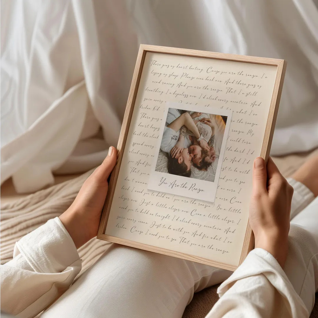 Wedding Song Lyrics with Photo Personalized First Dance Favorite Song Canvas Print 1st Anniversar... | Etsy (US)