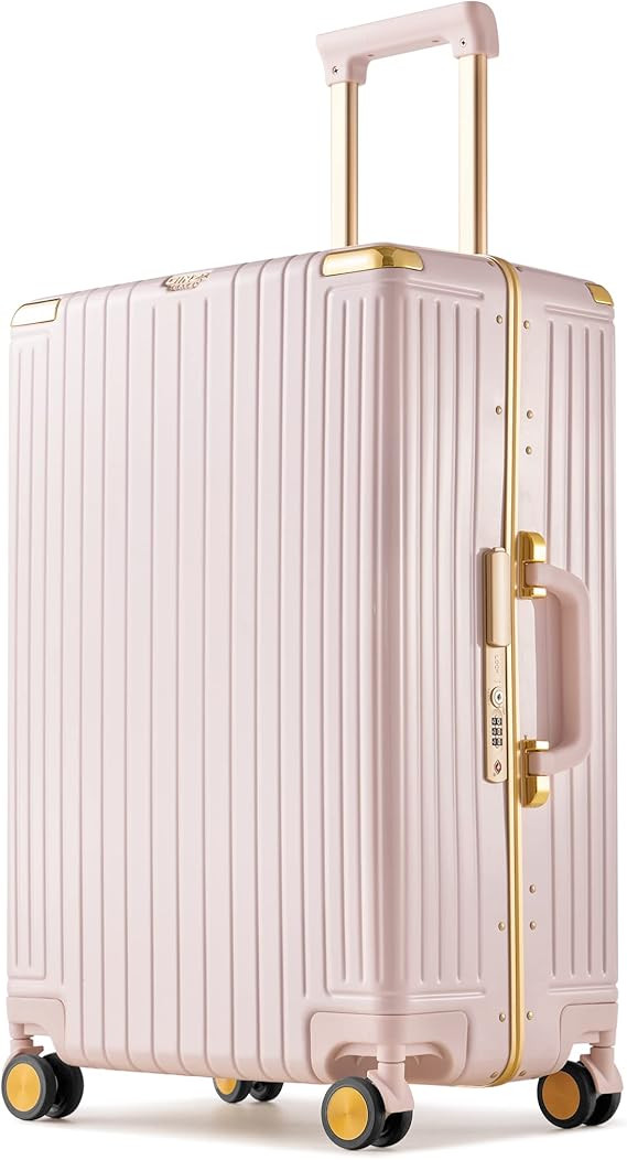Aluminum Frame+PC Suitcase Bright Color Suitcase TSA Combination Lock Universal Wheel | Amazon (US)