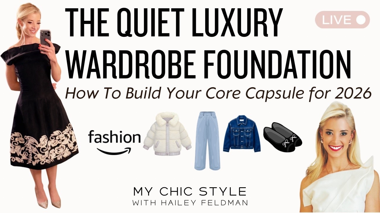 Hi, I’m Hailey—welcome back to My Chic Style, where I help shoppers find timeless, classic-chic fashion that looks elevated without overspending. Join me live on January 30, 2026, as I break down exactly how to build a quiet luxury wardrobe foundation for 2026 using affordable, strategic Amazon fashion finds.

Creating a quiet luxury wardrobe is about choosing timeless, versatile essentials that elevate everyday style—without designer logos or price tags. I’m pinpointing the core capsule pieces every woman needs, from tailored trousers to elevated knitwear, and showing how to create a cohesive, chic wardrobe that looks expensive, lasts longer, and works effortlessly together.

If my closet feels full but I still feel like I have nothing to wear, I know exactly why—and I’m fixing it in this live shopping show. I’m building The Quiet Luxury Wardrobe Foundation for 2026, focusing on polished, intentional essentials that instantly make outfits feel refined, confident, and put-together.

Quiet luxury isn’t about trends—it’s about beautiful basics, thoughtful silhouettes, and smart shopping choices. In this Amazon Live Shopping show streamed on YouTube Live, I’m curating a capsule wardrobe designed to create effortless outfits on repeat, proving that timeless, elegant style is accessible at any budget.

LTK seasonal styles from My Chic Style Live LTK petite girl friendly and LTK grwm live

#LTKSeasonal #LTKPetite #LTKgrwm