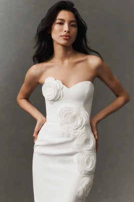 Helsi Kaia 3D Floral Strapless Midi Dress | Anthropologie (US)