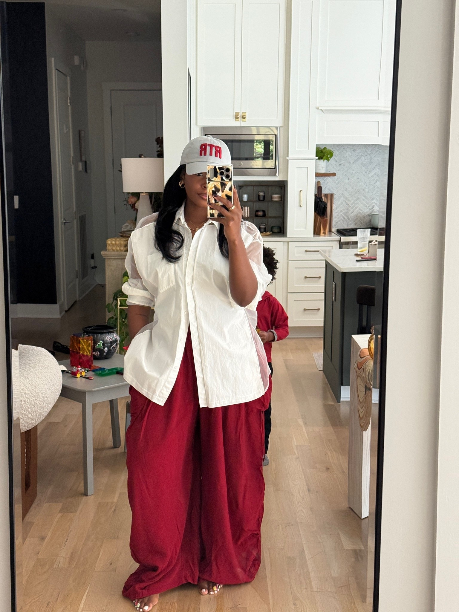 Game day look 
Top: old from Zara - will link similar
Pants: TikTok Shop - also found on Walmart