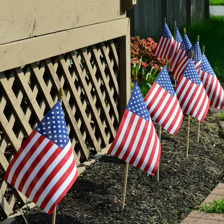 8x12in Polycotton Betsy Flags US Stick Flag, Wood Dowel | Walmart (US)