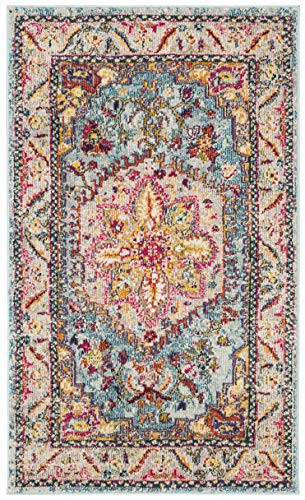 SAFAVIEH Phoenix Collection Accent Rug - 3' x 5', Turquoise & Beige, Oriental Medallion Design, Non-Shedding & Easy Care, Ideal for High Traffic Areas in Entryway, Living Room, Bedroom (PHX153K) | Amazon (US)