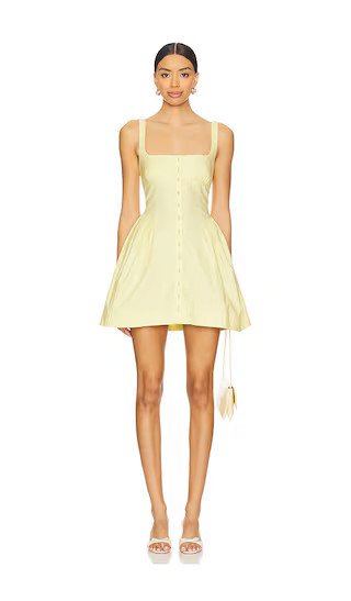 Free People Astrid Oxford Mini Dress in Lemon. - size M | Revolve Clothing (Global)