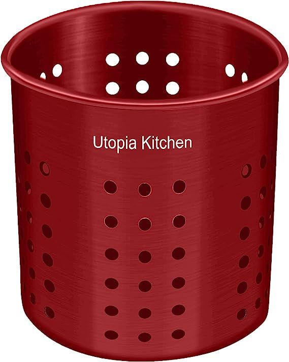 Utopia Kitchen 5.4 Inch Stainless Steel Utensil Holder - Cooking Utensil Organizer for Countertop... | Amazon (US)