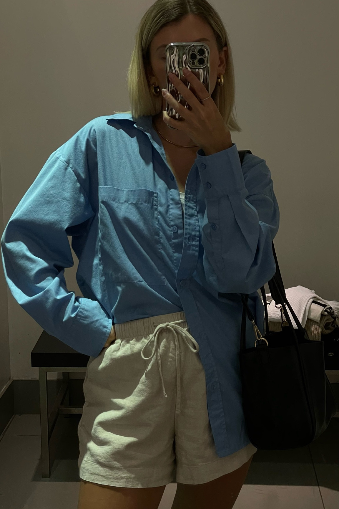 Run errands casual outfit 🤍 

Top is @abercrombie but I couldn’t find it on website! Old navy normally has these poplin shirts! 

#LTKitbag #LTKunder100 #LTKstyletip