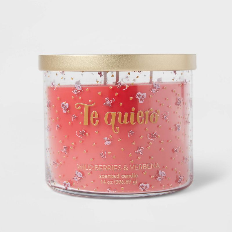14oz Te Quiero Valentine's Day Candle Wild Berries & Verbena - Threshold™ | Target