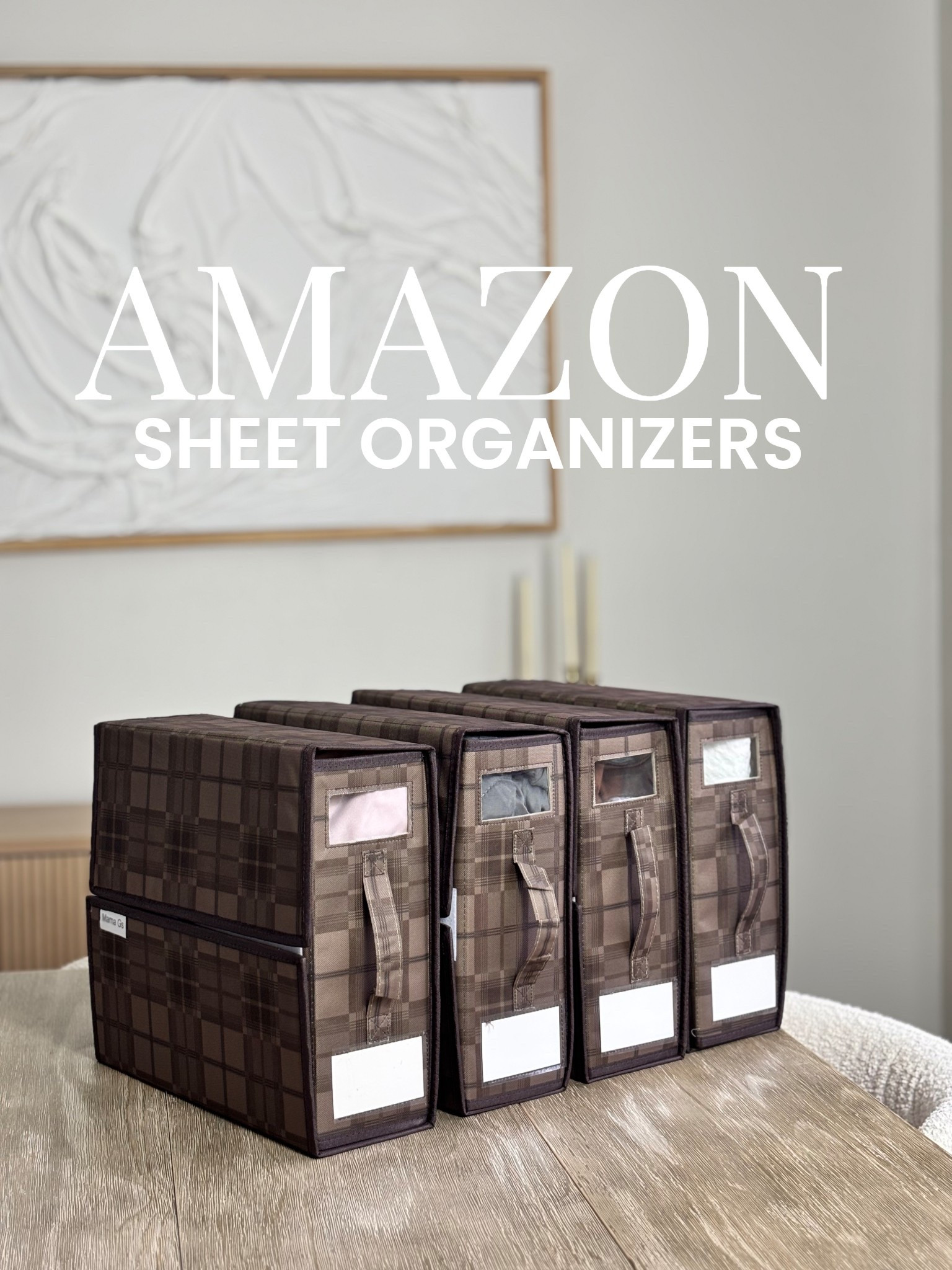 organized home, organization finds, sheet organizers, bed sheet organizing, linen closet organization, Amazon organization 